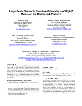 Large-Scale Electronic Structure Calculations of High-Z Metals on the Bluegene/L Platform