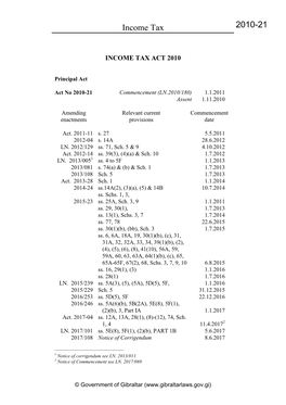 Income Tax 2010-21