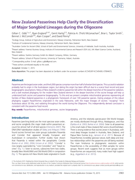 New Zealand Passerines Help Clarify the Diversification of Major Songbird Lineages During the Oligocene