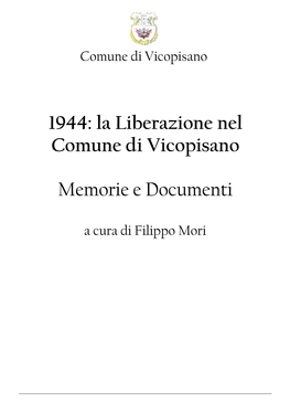 1944 La Liberazione Del Comune Di Vicopisano