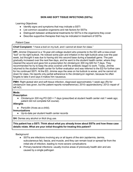 Identify Signs and Symptoms That May Indicate a SSTI List