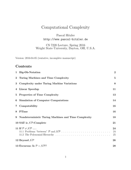 Computational Complexity