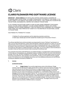 Software License Agreement