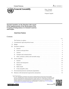 General Assembly Distr.: General 11 March 2021