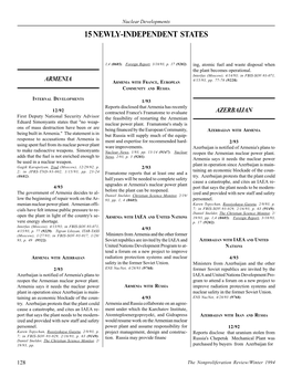 15 Newly-Independent States