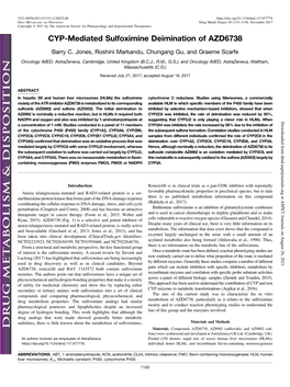 CYP-Mediated Sulfoximine Deimination of AZD6738