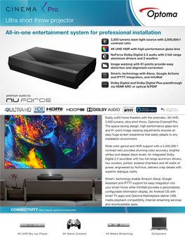 Cinemax Pro Datasheet