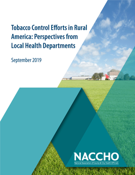 Tobacco Control Efforts in Rural America: Perspectives