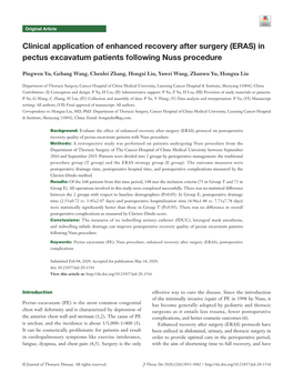 In Pectus Excavatum Patients Following Nuss Procedure