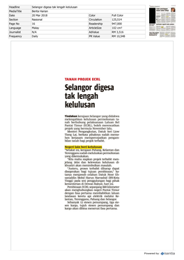 Selangor Digesa Tak Lengah Kelulusan