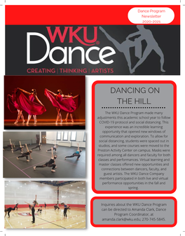 Dance Program Newsletter 2020-2021