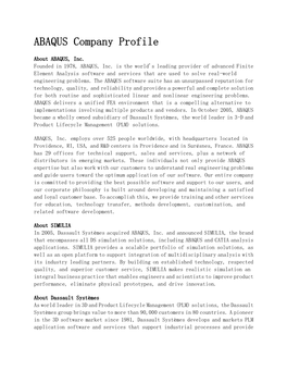 ABAQUS Company Profile