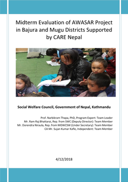 Midterm Evaluation of AWASAR Project in Bajura and Mugu Districts Supported by CARE Nepal