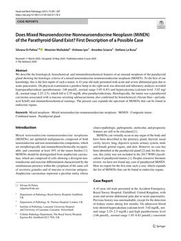 (Minen) of the Parathyroid Gland Exist? First Description of a Possible Case