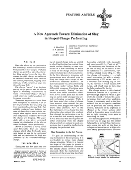 A New Approach Toward Elimination of Slug in Shaped Charge Perforating