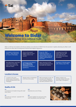 Bidar Modern Living in a Cultural Hub! Bidar Fort