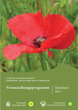 Veranstaltungsprogramm Sommer 2017 2 HERZLICH WILLKOMMEN HERZLICH WILLKOMMEN 3 2017 2017