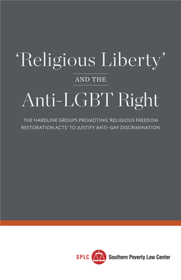 'Religious Liberty' Anti-LGBT Right