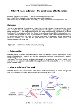 Milan M5 Metro Extension – the Construction of Lotto Station