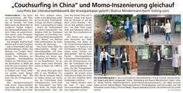 „Couchsurfing in China“ Und Momo-Inszenierung Gleichauf