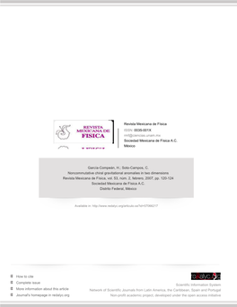 Redalyc.Noncommutative Chiral Gravitational Anomalies in Two