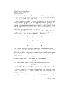 On Quaternions and Octonions: Their Geometry, Arithmetic, and Symmetry,By John H