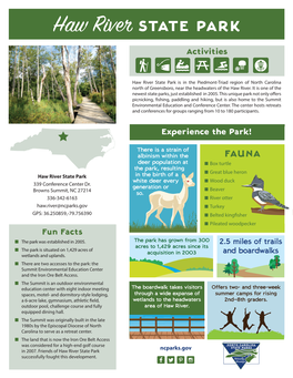 Haw-River-State-Park-Fact-Sheet.Pdf