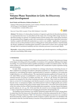 Volume Phase Transition in Gels: Its Discovery and Development