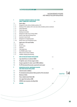 Chapter 14 Nuclear Research Facilities and Various Nuclear Installations