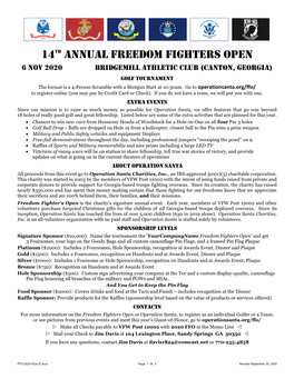 14Th Annual Freedom Fighters Open