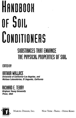 Handbook of Soil Conditioners