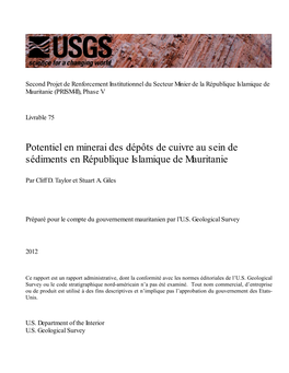 Potentiel En Minerai Des Dépôts De Cuivre Au Sein De Sédiments En République Islamique De Mauritanie