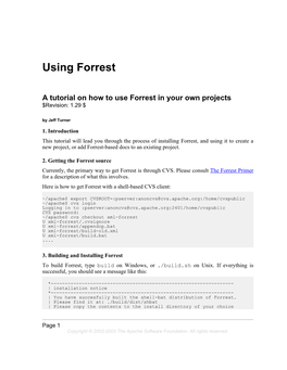 Using Forrest