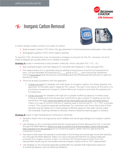 Inorganic Carbon Removal