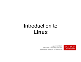 Introduction to Linux