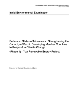 IEE: Federated States of Micronesia