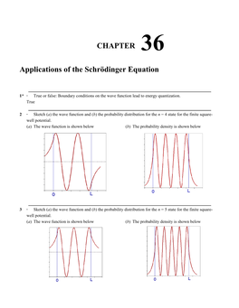Chapter 36 Applications of the Schrödinger Equation