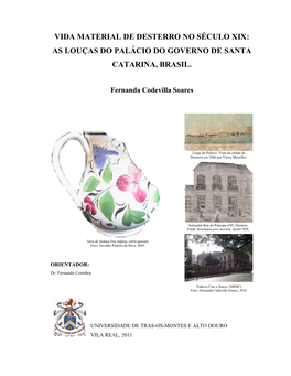 Vida Material De Desterro No Século Xix: As Louças Do Palácio Do Governo De Santa Catarina, Brasil