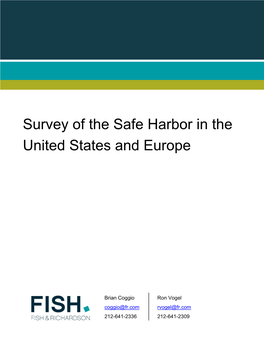 Survey of the Safe Harbor in the United States and Europe