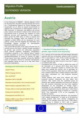 Migration Profile of Austria