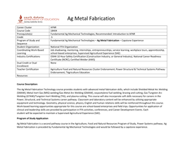 Ag Metal Fabrication Technology