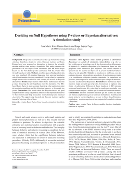 Deciding on Null Hypotheses Using P-Values Or Bayesian Alternatives: a Simulation Study