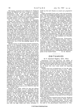 NATURE July 12, 1947 Vol