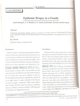 Epidemic Dropsy in a Family