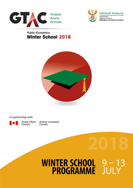 2018 Winter School Programme