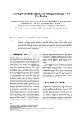 Identifying Points of Interest for Elderly in Singapore Through Mobile Crowdsensing