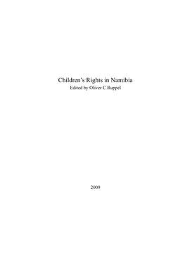 Children's Rights in Namibia