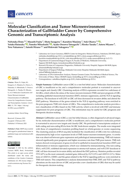 Molecular Classification and Tumor Microenvironment Characterization of Gallbladder Cancer by Comprehensive Genomic and Transcri