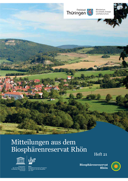 Mitteilungen Aus Dem Biosphärenreservat Rhön Heft 21 Aktions- Und Thementage Bzw