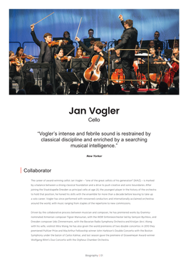 Jan Vogler Cello